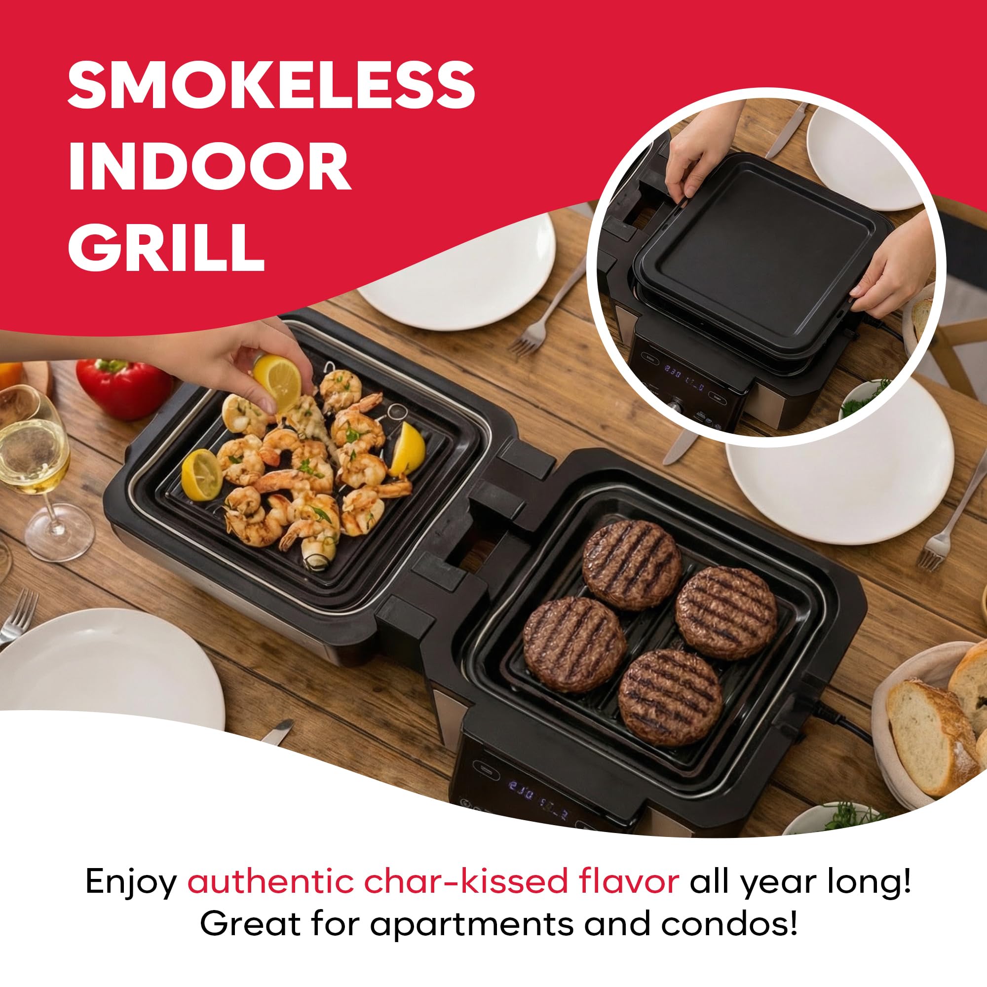 All in One Air Fryer Oven Grill Griddle Cooker with 16 Cooking Presets