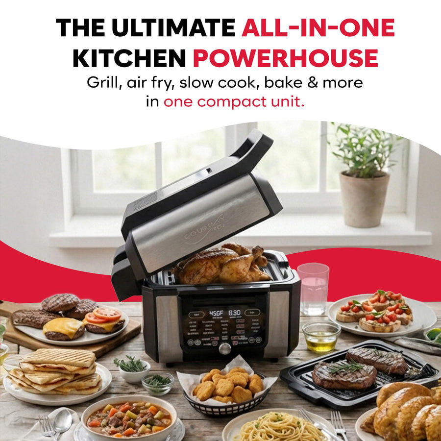 All in One Air Fryer Oven Grill Griddle Cooker with 16 Cooking Presets