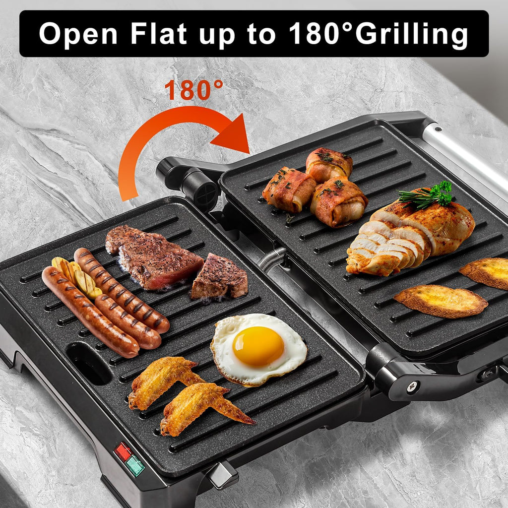 4 Slice Belgian Waffle Maker with Nonstick Plates and 3 Browning Levels