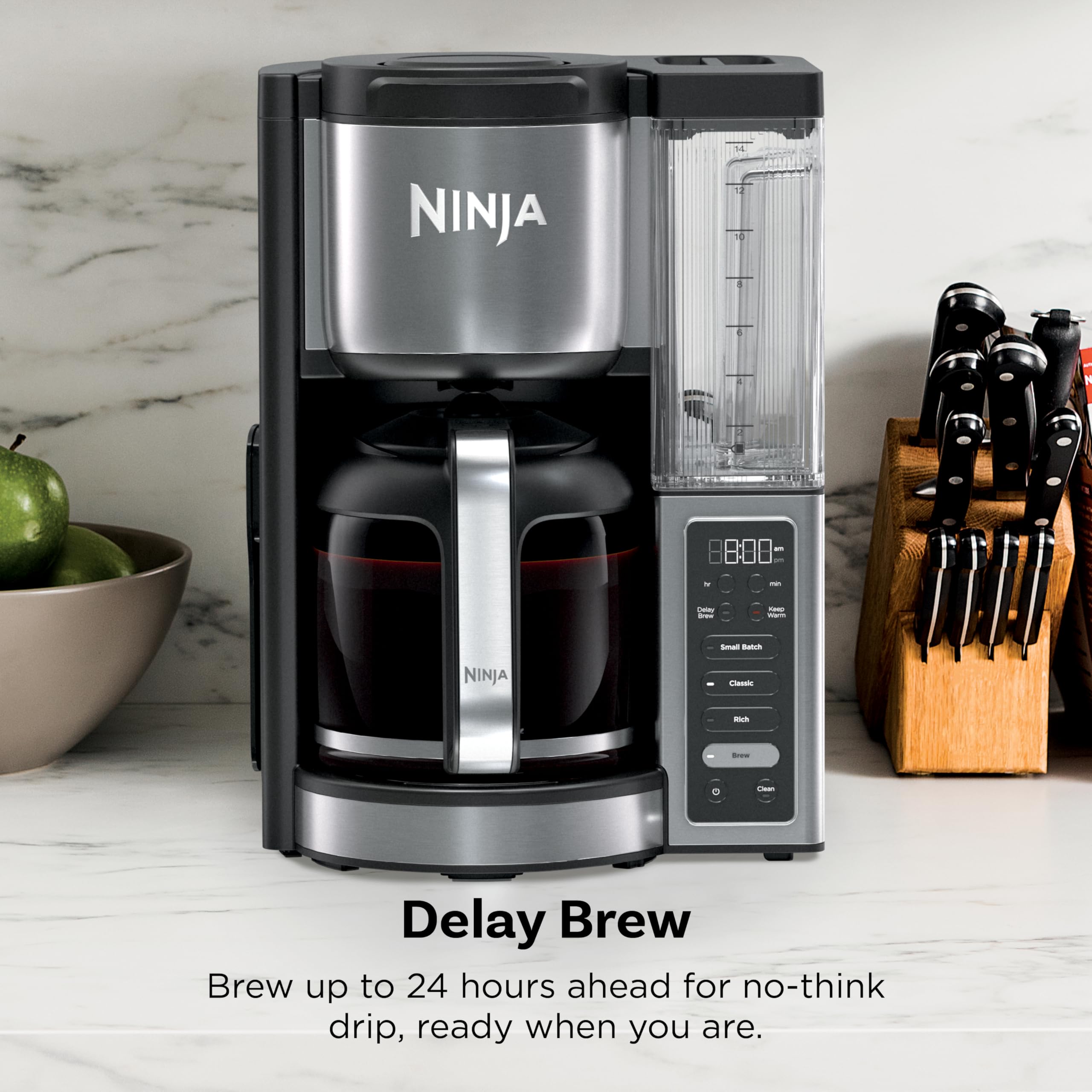 14 Cup Programmable Drip Coffee Maker with Glass Carafe and Water Reservoir