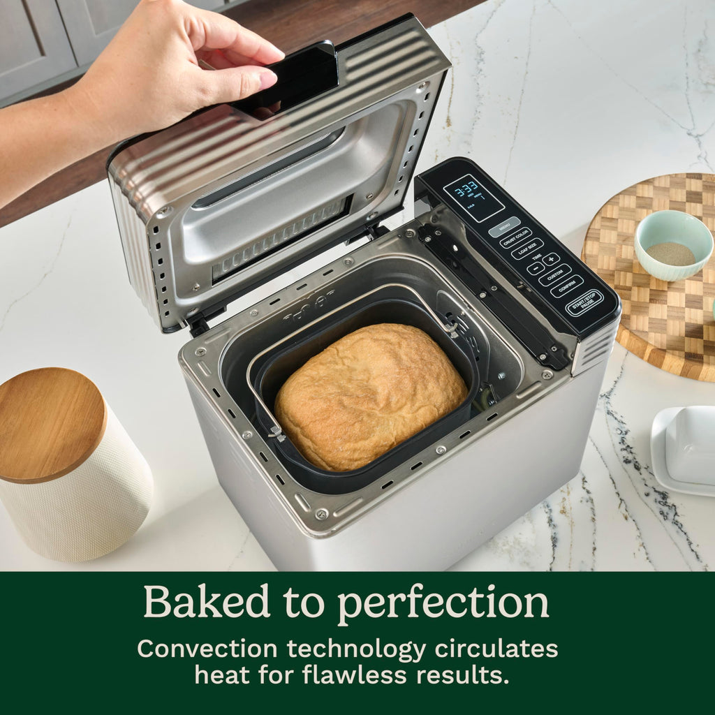 Convection Bread Maker with 16 Programs and 3 Loaf Sizes up to 2 Pounds