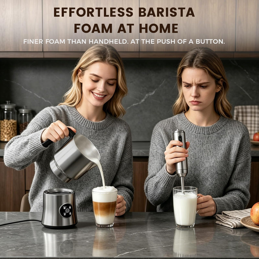 Automatic Milk Frother and Steamer with Hot and Cold Foam