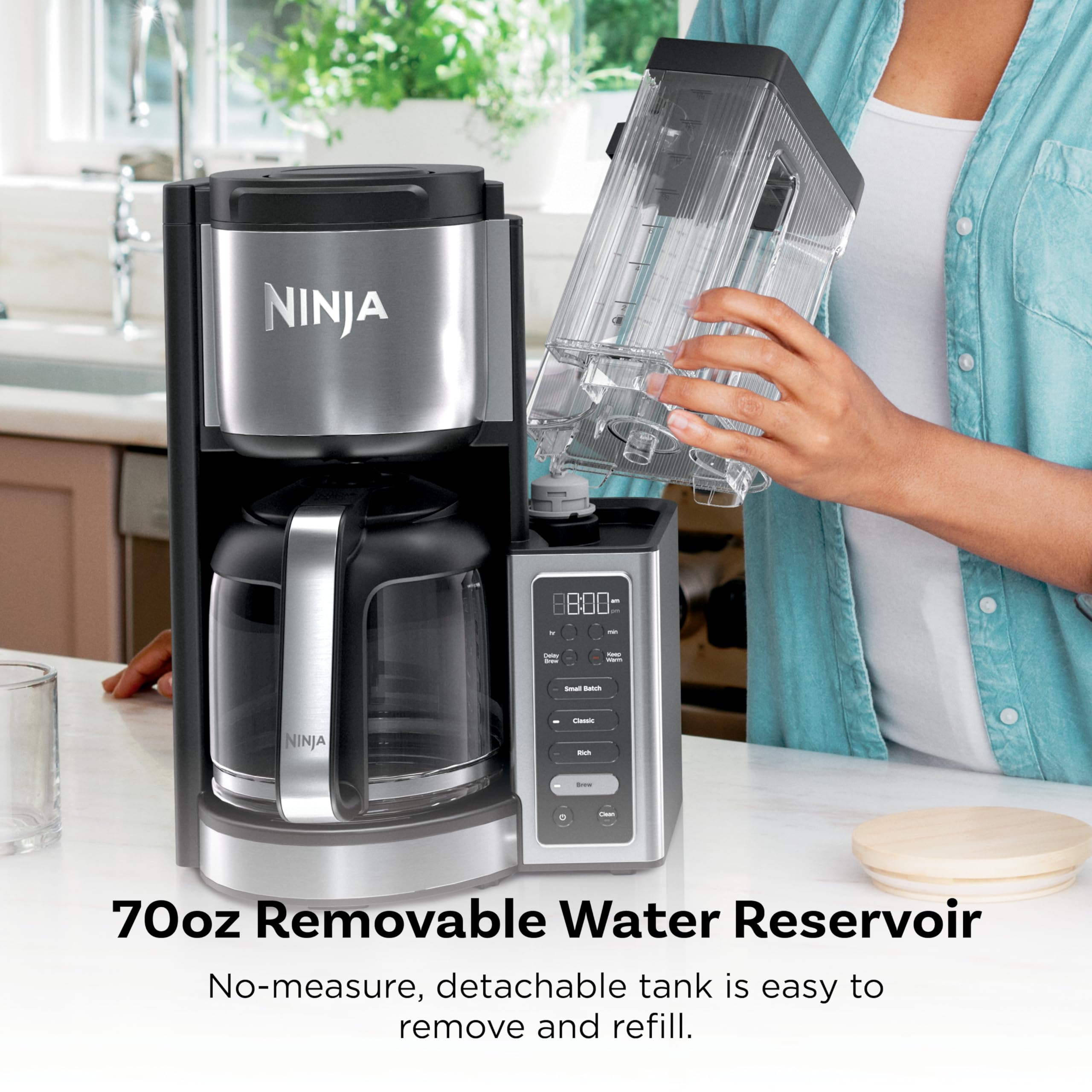 14 Cup Programmable Drip Coffee Maker with Glass Carafe and Water Reservoir