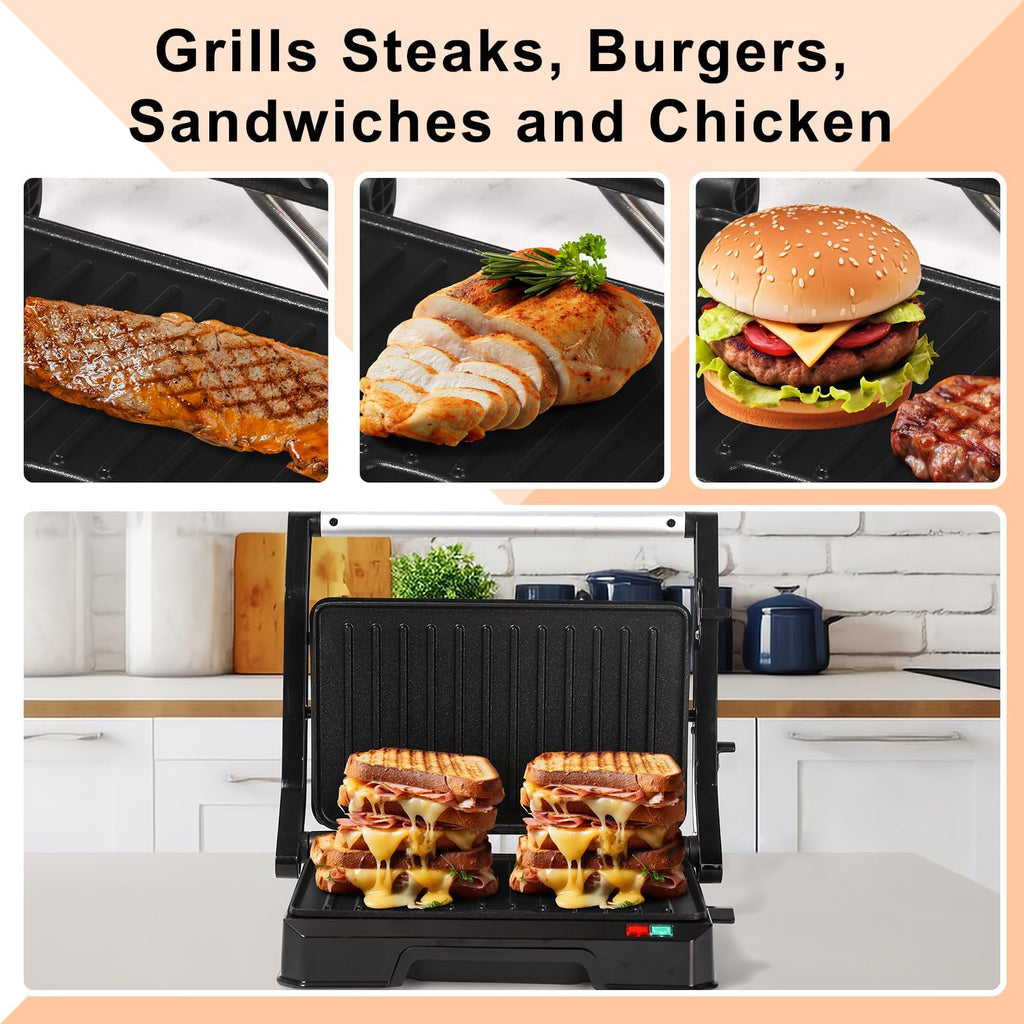 4 Slice Belgian Waffle Maker with Nonstick Plates and 3 Browning Levels