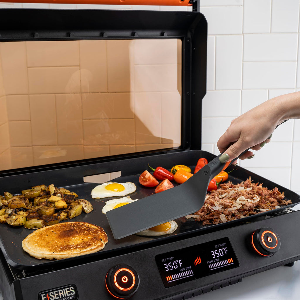 22 Inch Nonstick Electric Tabletop Griddle with Lid and Accessories