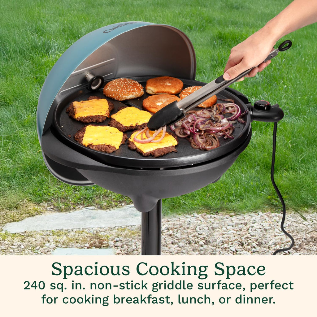 Two in One Portable Indoor Outdoor Electric Grill with Nonstick Surface