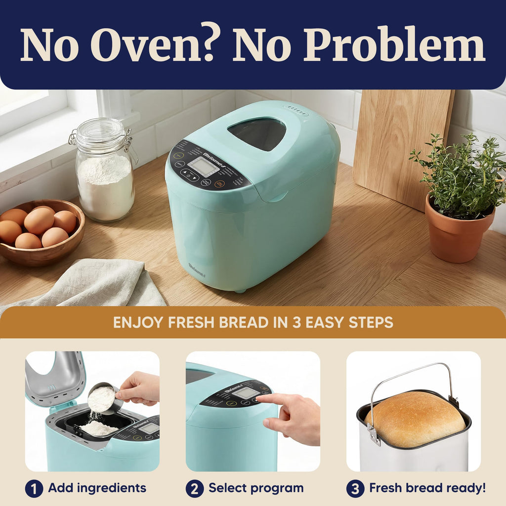 Programmable Bread Maker with 19 Programs and 3 Loaf Sizes