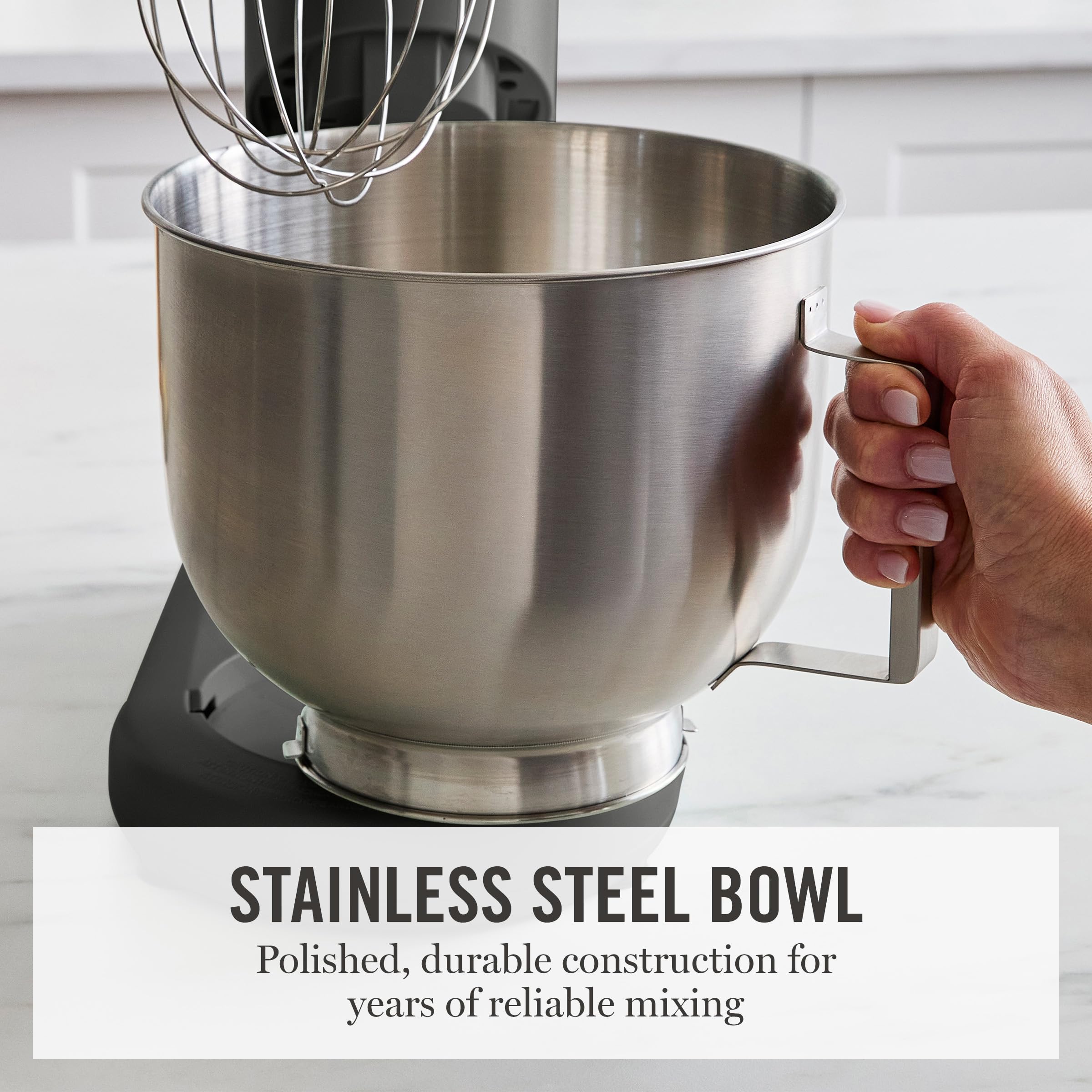 12 Speed 5.3QT Tilt Head Stand Mixer with Stainless Steel Bowl
