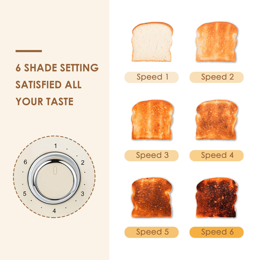 4 Slice Retro Stainless Steel Toaster with Extra Wide Slots