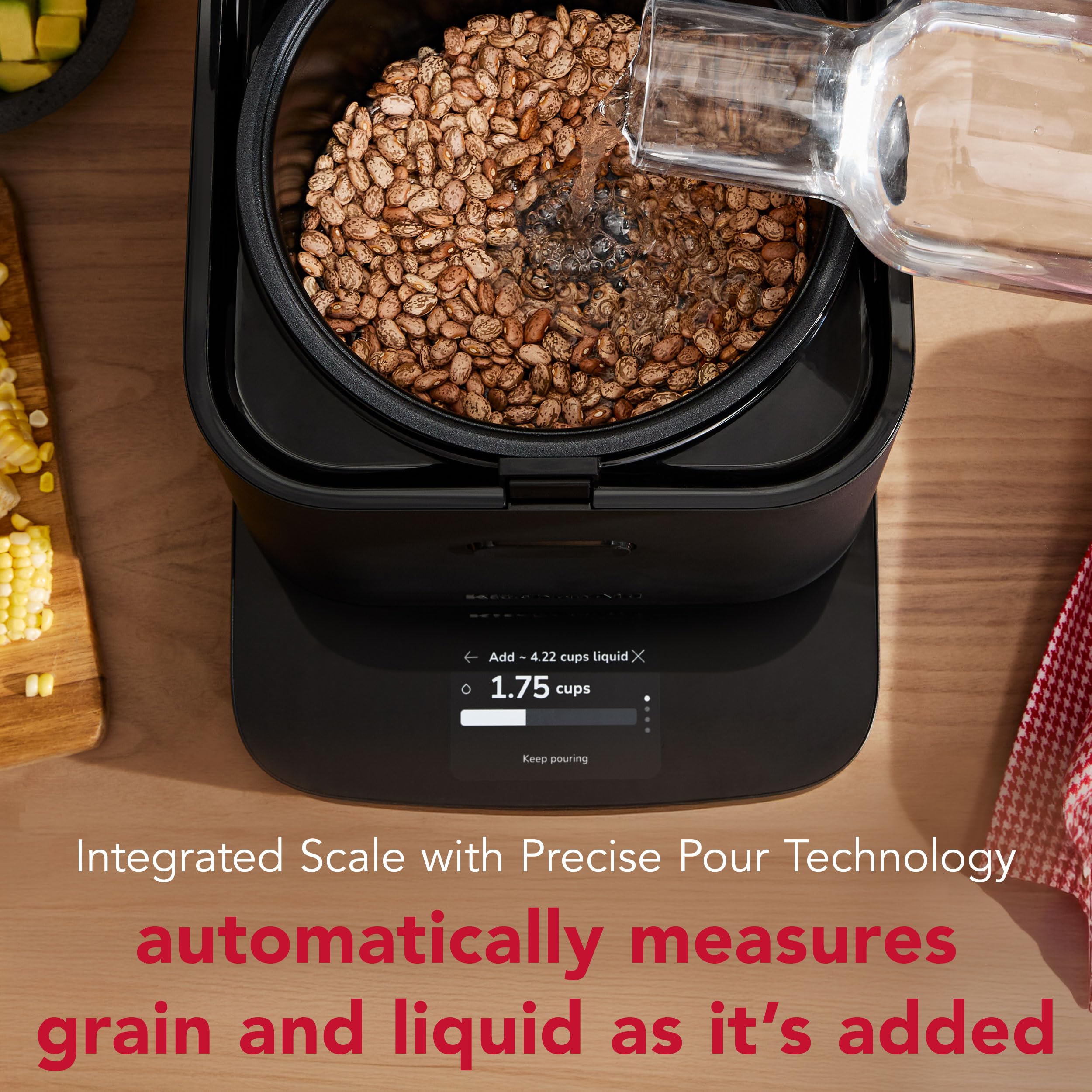 Compact Grain and Rice Cooker Black Matte